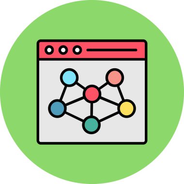 Ağ web simge vektör çizim