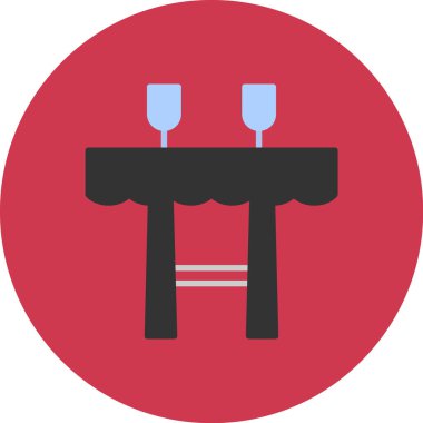 Şarap ve şarap kadehinin vektör simgesi