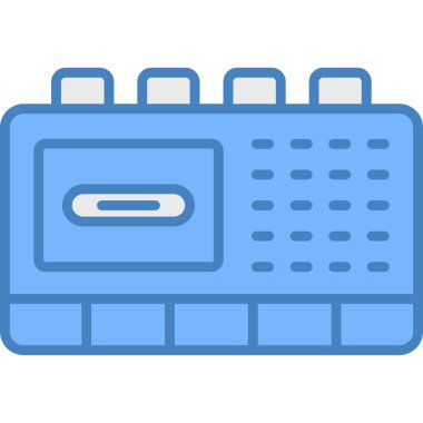 Radyo. Web simgesi basit illüstrasyon