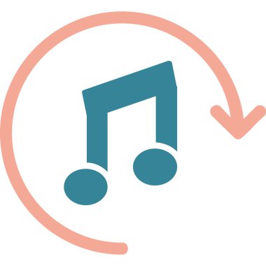 Müzik simgesi vektör illüstrasyonu