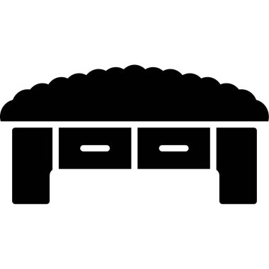 Masa. Web simgesi basit illüstrasyon