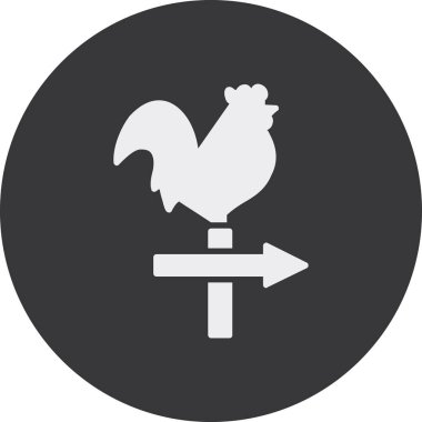 Tavuk. Web simgesi basit illüstrasyon