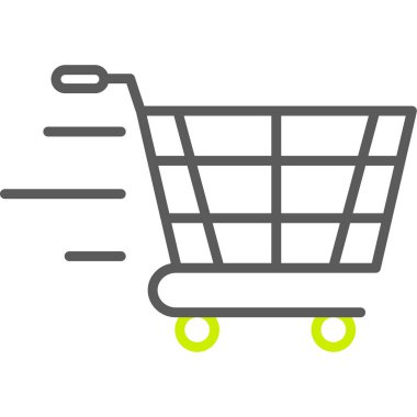 Ok simgesi vektör resimli el arabası grafik tasarımı