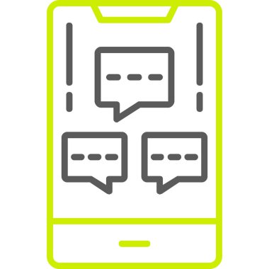 Konuş. Web simgesi basit illüstrasyon