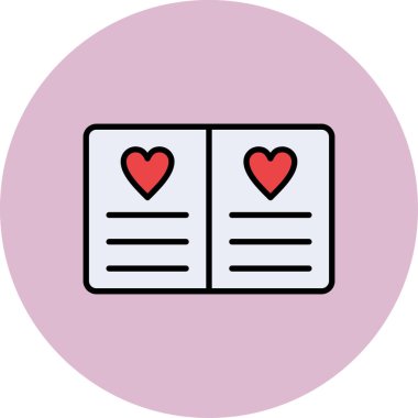 Aşk. Web simgesi basit illüstrasyon