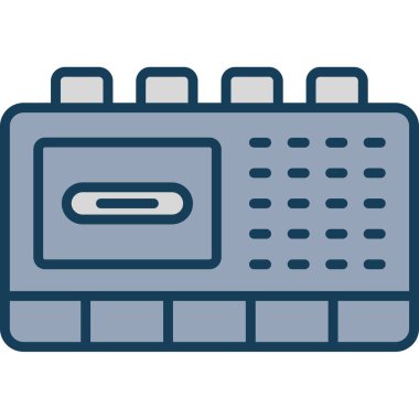 Radyo. Web simgesi basit illüstrasyon