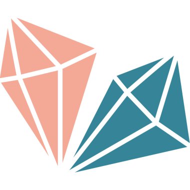 Elmas Düz Vektör Simgesi