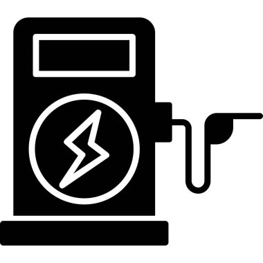 elektrik yakıt ikonu, basit tasarım
