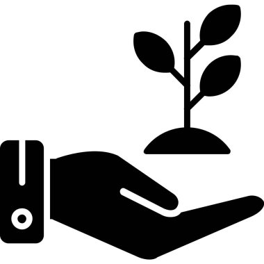 Bitki. Web simgesi basit illüstrasyon