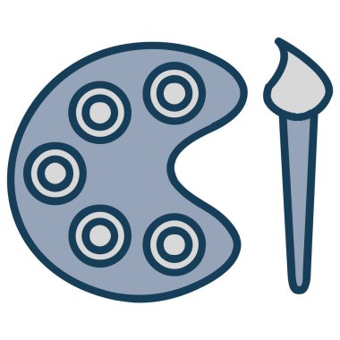 Mavi ve beyaz renkli şirin bir çizgi filmin vektör çizimi