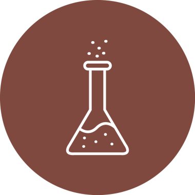 Bilim ve teknoloji ikonu vektör matarası, biyoloji ve tıbbın sembolü