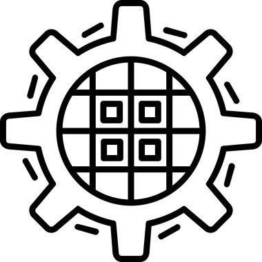 dişli simgesi vektör illüstrasyonu