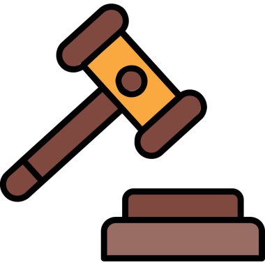 Açık arttırma çekiç tokmak simgesi - taslak biçimi