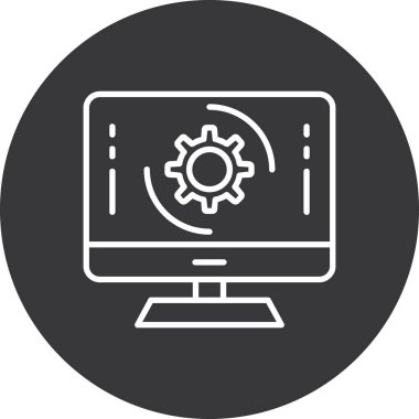 Web geliştirme simgesi vektör illüstrasyonu