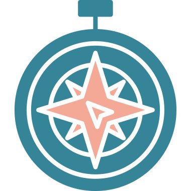 pusula noel simgesini düz stil olarak göster