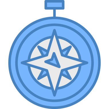 Pusula simgesini, basit vektör çizim