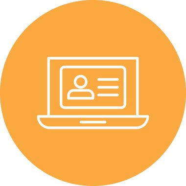 Soyut arkaplanda dizüstü bilgisayar simgesi izole edildi