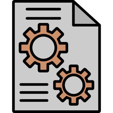 Belge. Web simgesi basit illüstrasyon