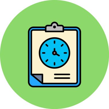 Zaman yönetimi simgesi renk tasarımı. zaman yönetim simgesi vektörü