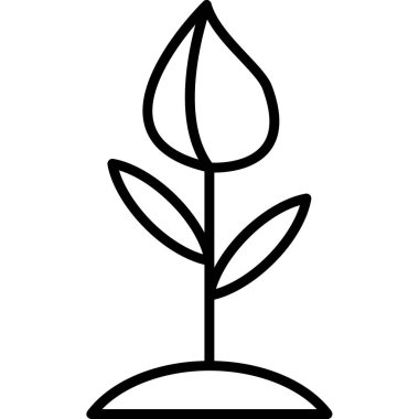 bitki simgesi vektör illüstrasyonu