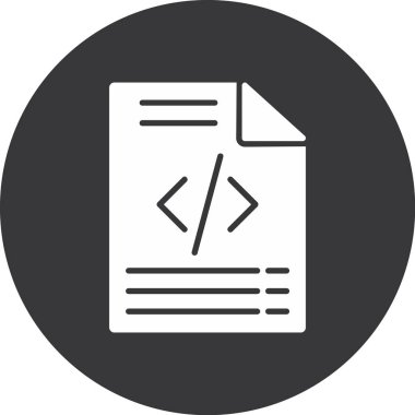 Kodlama. Web simgesi basit illüstrasyon