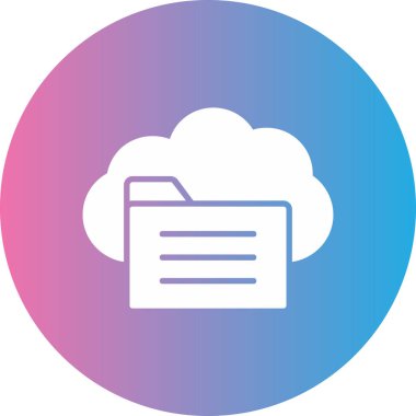 Bulut simgesi vektör illüstrasyonu