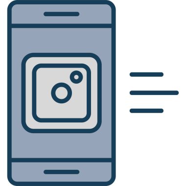 Cep telefonu. Web simgesi basit illüstrasyon