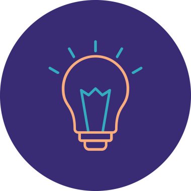 Ampul. Web simgesi basit illüstrasyon