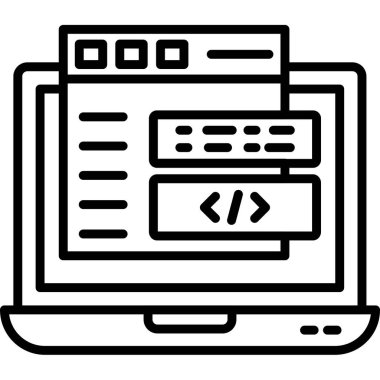 Taslak biçiminde kodlama geliştirme kodlama simgesi