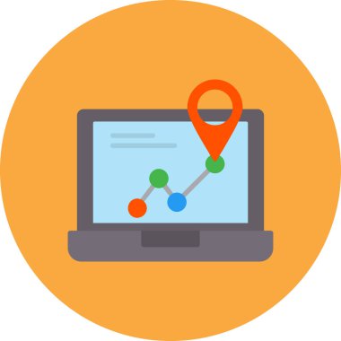 konum. Web simgesi basit illüstrasyon