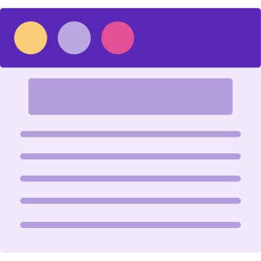 Düz biçimli web sayfası tasarım simgesi