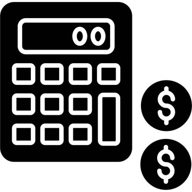 hesap makinesi simgesi vektör illüstrasyonu
