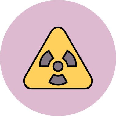 Radyasyon vektör simgesi modern basit tasarım