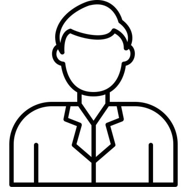 İş adamı simgesi vektör illüstrasyonu