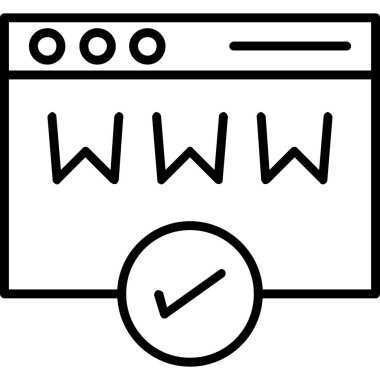 İnternet web sayfası simgesi, vektör illüstrasyonu