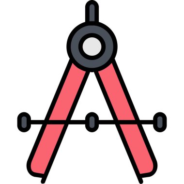 Kamp pusula simgesi. vektör illüstrasyonu