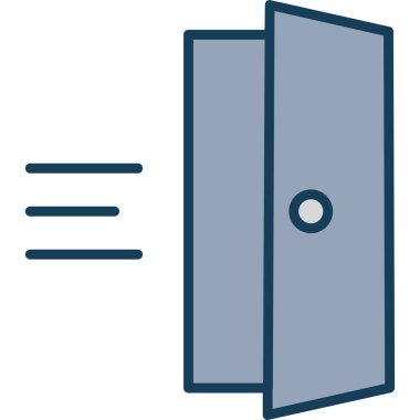 Kapı. Web simgesi basit illüstrasyon