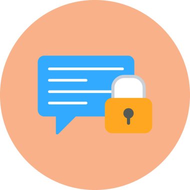 Kilit. Web simgesi basit illüstrasyon