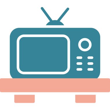 TV vektör simgesi. Basit resimleme