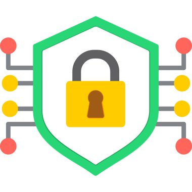 Asma kilit. Web simgesi vektör illüstrasyonu