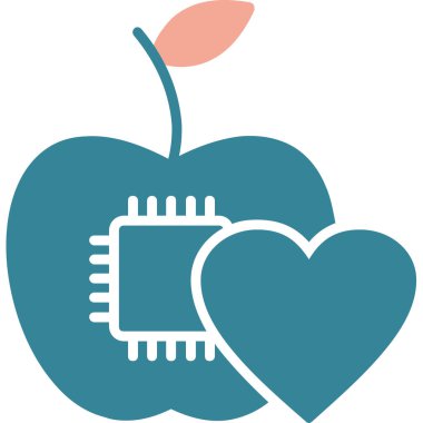 Kalp ikonu vektör illüstrasyonu