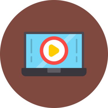 bilgisayar düz vektör simgesi