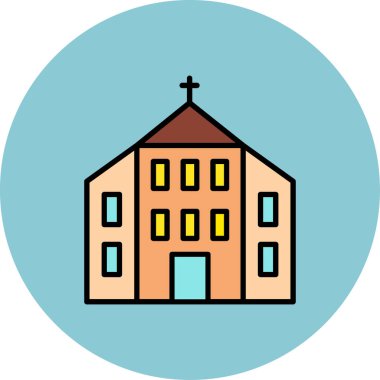 Bir binanın vektör illüstrasyonu