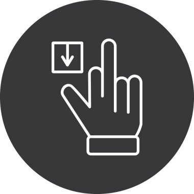 Bir el simgesinin vektör illüstrasyonu