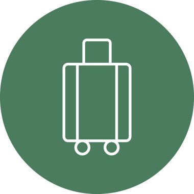 Bavul. Web simgesi basit illüstrasyon