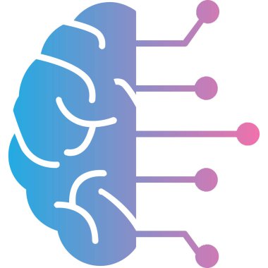 Beyin. Web simgesi basit illüstrasyon