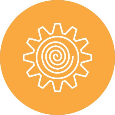 güzel dişli çizgi vektör simgesi