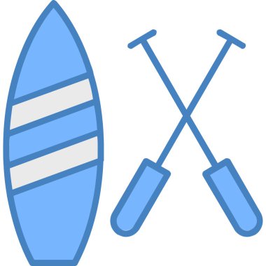 Sörf tahtası. Web simgesi basit illüstrasyon