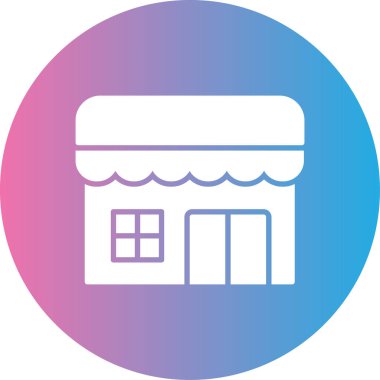 Dükkan. Web simgesi basit illüstrasyon