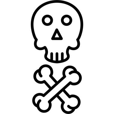 Kemikler simge vektör çizim